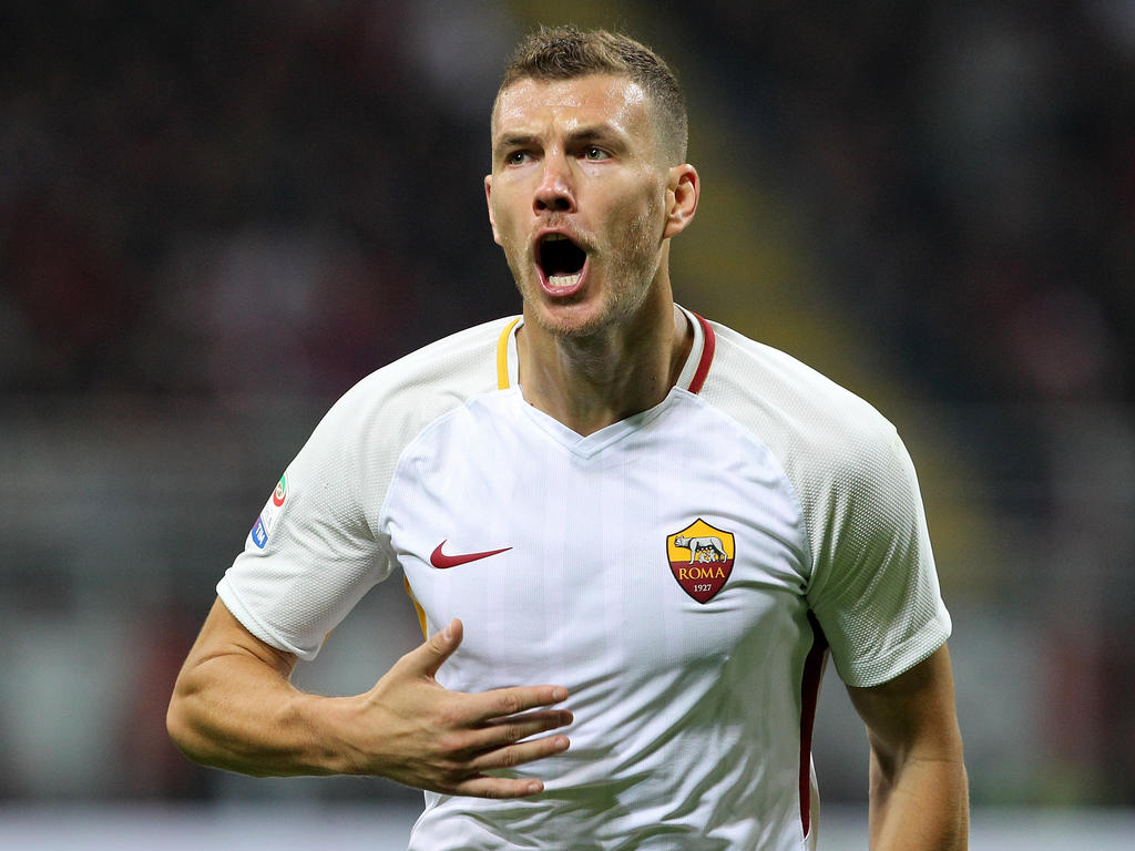 Edin Džeko erzielte das wichtige 1:0 für die Roma im Topspiel bei Milan