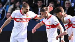 Jeff Chabot (.) holte mit dem VfB Stuttgart den DFB-Pokal