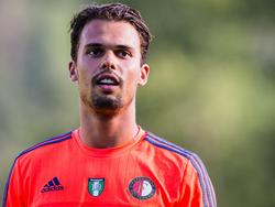 Mitchell te Vrede traint in Oostenrijk tijdens de voorbereiding van Feyenoord op het nieuwe seizoen. (09-07-2015)