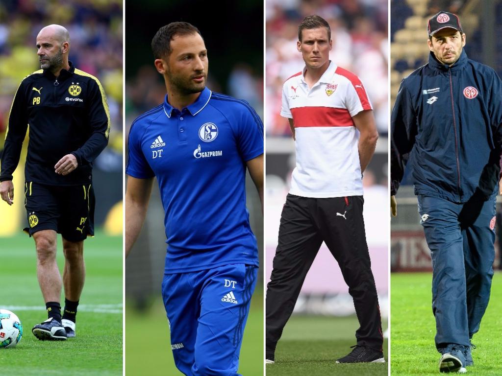 Vier Trainer stehen in der Bundesliga vor der Feuertaufe