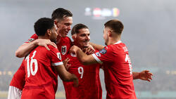 Marcel Sabitzer (M.) traf für Österreich gegen Rumänien