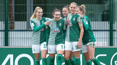 Die Bundesliga-Frauen des SV Werder Bremen feierten einen Kantersieg in Leipzig
