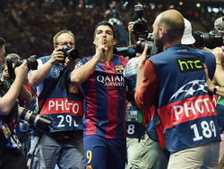 Luis Suárez scoort de 1-2 voor Barcelona in de Champions League-finale en is daarmee de tweede ex-Groninger in korte tijd die in een finale scoort. Eerder was dat Arjen Robben. (06-06-2015)