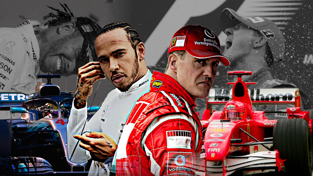 Die beiden erfolgreichsten Fahrer aller Zeiten: Michael Schumacher und Lewis Hamilton Die beiden erfolgreichsten Fahrer aller Zeiten: Michael Schumacher und Lewis Hamilton