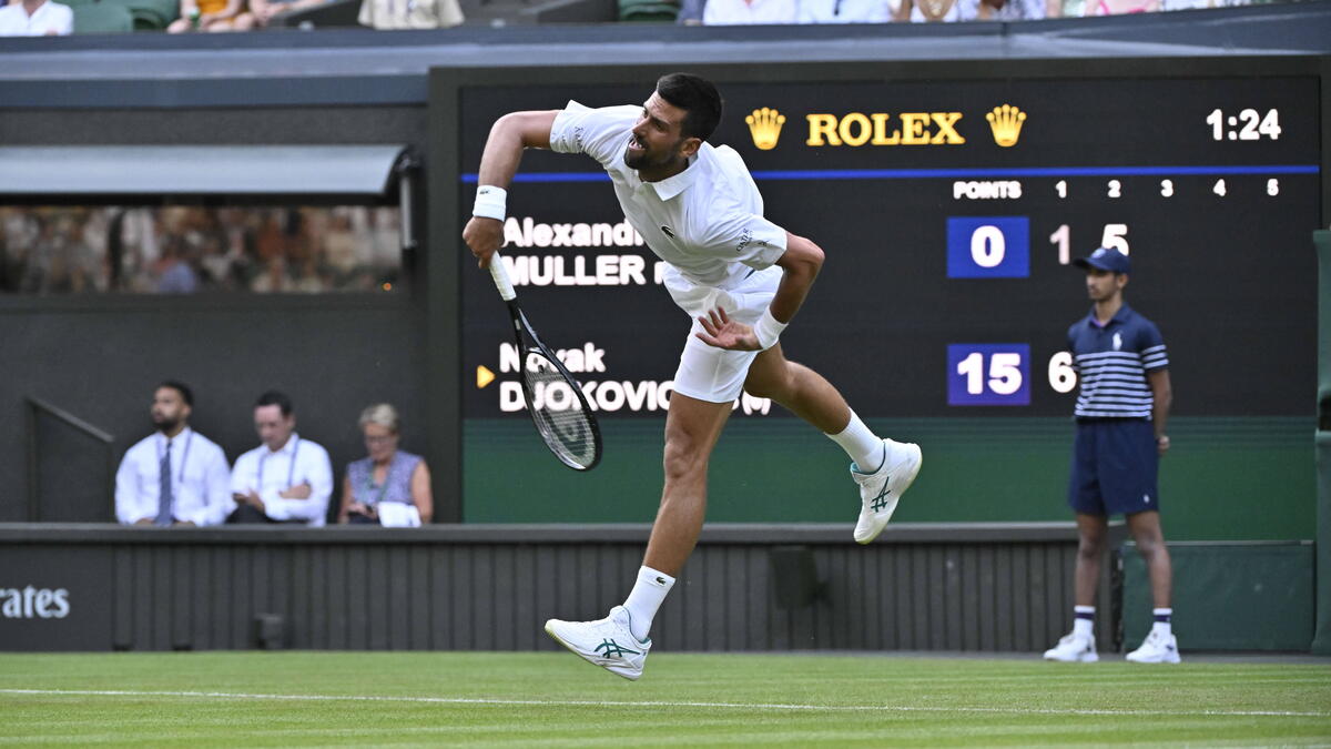 Novak Djokovic ist beim Rasen-Klassiker in Wimbledon eine Runde weiter