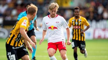 RB Leipzig kann im Europapokal auf Emil Forsberg (M.) setzen