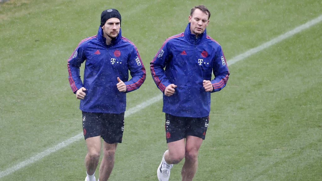 Leon Goretzka (l.) steht vor seinem Comeback beim FC Bayern Leon Goretzka (l.) steht vor seinem Comeback beim FC Bayern