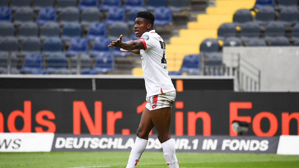 Erlebte eine Schrecksekunde gegen den FC Augsburg: Taiwo Awoniyi vom 1. FSV Mainz 05