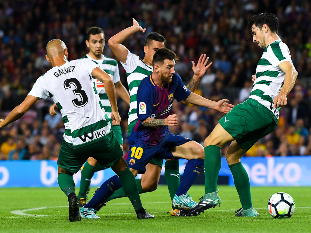 Messi ganó la batalla a todos los defensores del Eibar. (Foto: Getty)