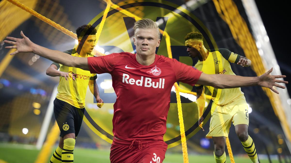 Erling Haaland (M.) könnte Transferziel Nummer eins des BVB im Winter werden Erling Haaland (M.) könnte Transferziel Nummer eins des BVB im Winter werden