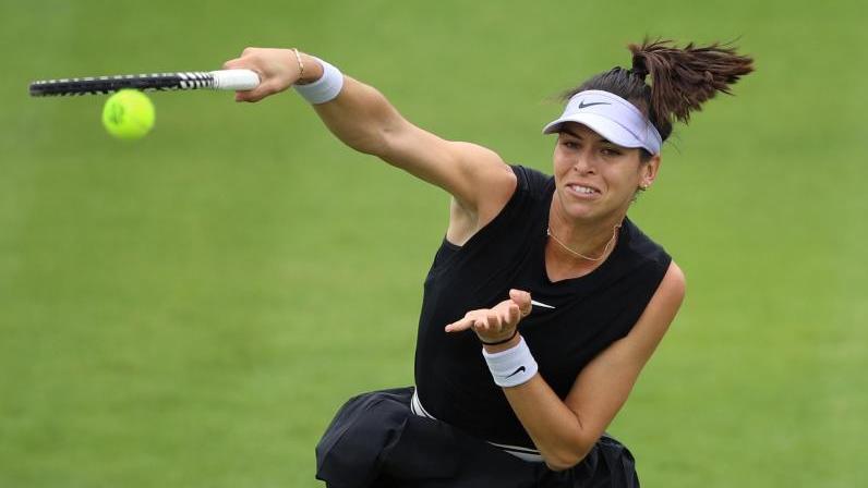 Die australische Tennisspielerin Ajla Tomljanovic in Aktion Die australische Tennisspielerin Ajla Tomljanovic in Aktion