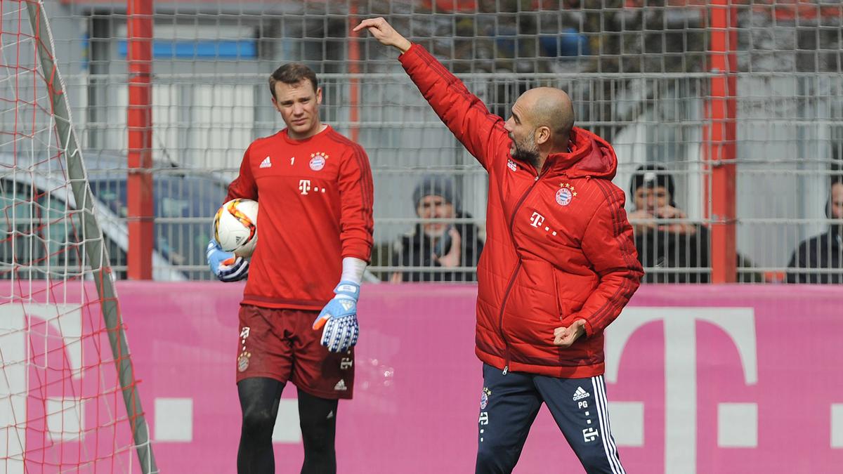 Arbeiteten drei Jahre lang beim FC Bayern zusammen: Manuel Neuer und Pep Guardiola Arbeiteten drei Jahre lang beim FC Bayern zusammen: Manuel Neuer und Pep Guardiola