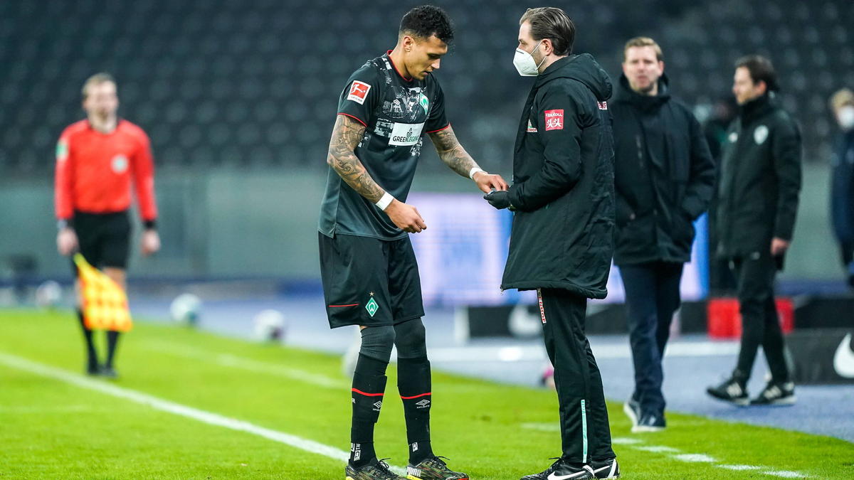 Davie Selke musste vorzeitig vom Feld Davie Selke musste vorzeitig vom Feld