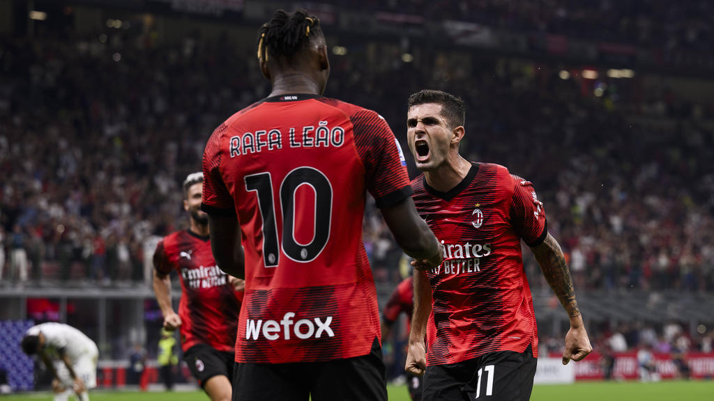 Rafael Leao und Ex-BVB-Star Christian Pulisic verstehen sich bei Milan bestens