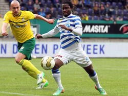 Nathan Kabasele was tegen Fortuna Sittard (0-2) de gevierde man namens De Graafschap. Hij maakte beide doelpunten. 28-4-2014.