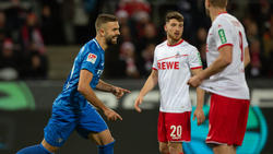 Lukas Hinterseer (l.) traf doppelt gegen den 1. FC Köln