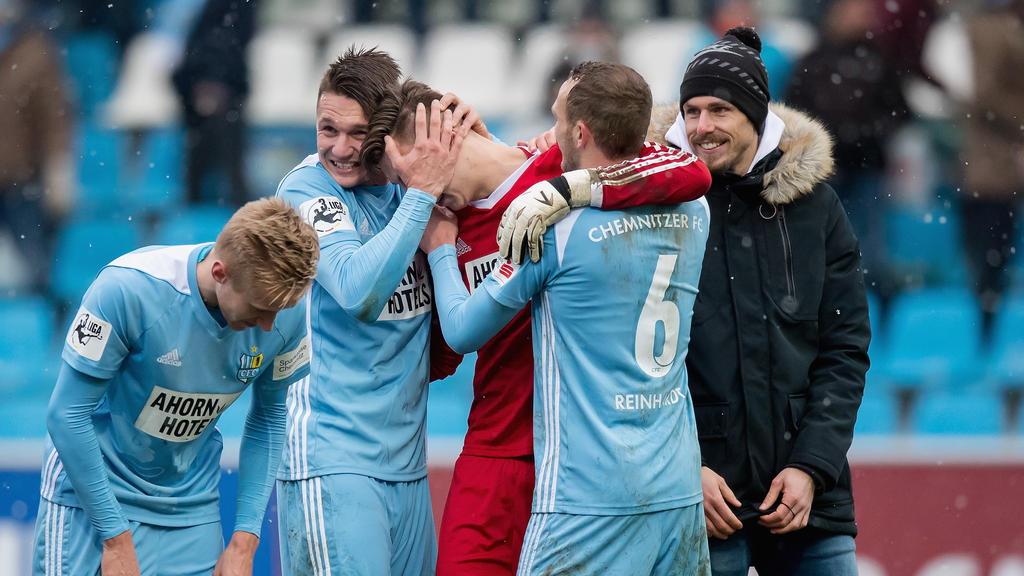 Der Chemnitzer FC freut sich über den Aufstieg in die 3. Liga