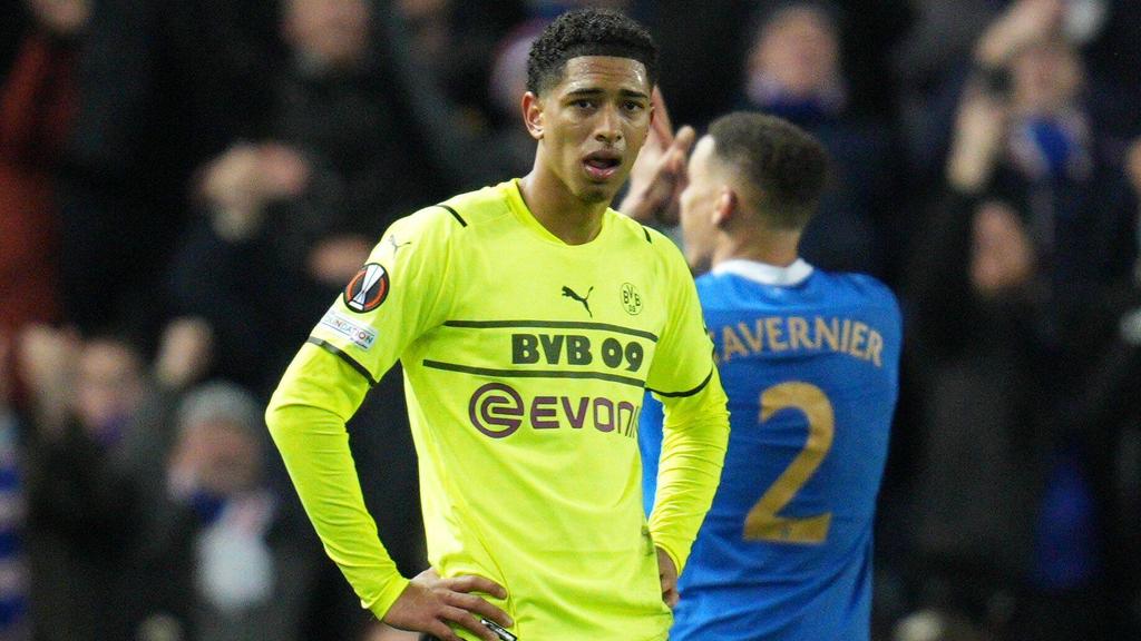 Jude Bellingham war nach dem Aus des BVB in Glasgow bitter enttäuscht Jude Bellingham war nach dem Aus des BVB in Glasgow bitter enttäuscht