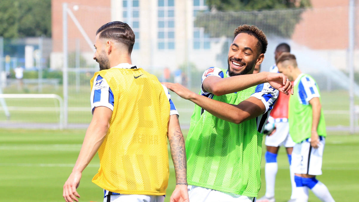 Hertha BSC hat die erste Vorbereitungswoche mit einer Trainingspartie abgeschlossen Hertha BSC hat die erste Vorbereitungswoche mit einer Trainingspartie abgeschlossen