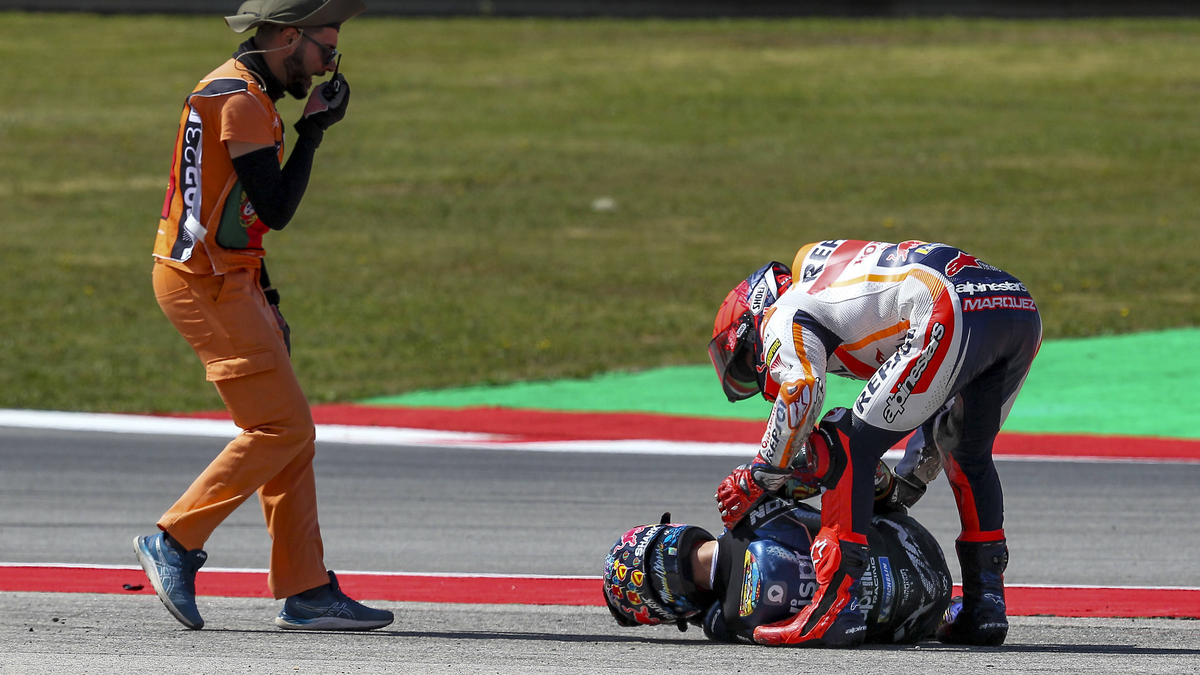 Miguel Oliveira wurde von Marc Marquez abgeräumt
