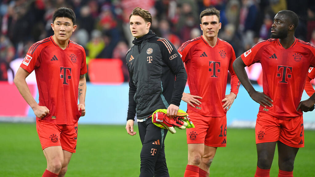 Joao Palhinha (2.v.r.) gewann mit seinem FC Bayern gegen Aufsteiger Kiel Joao Palhinha (2.v.r.) gewann mit seinem FC Bayern gegen Aufsteiger Kiel
