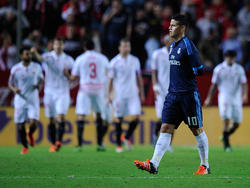 James Rodríguez no disputó minuto alguno en el empate del Real Madrid en Valencia. (Foto: Getty)