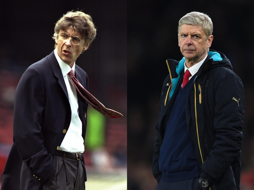 Arsène Wenger en 1996 y en 2016. (Foto: Getty)