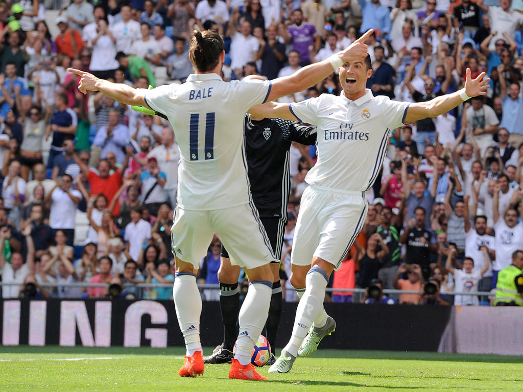 Bale y Cristiano celebran el primer tanto anotado por el luso. (Foto: Getty)