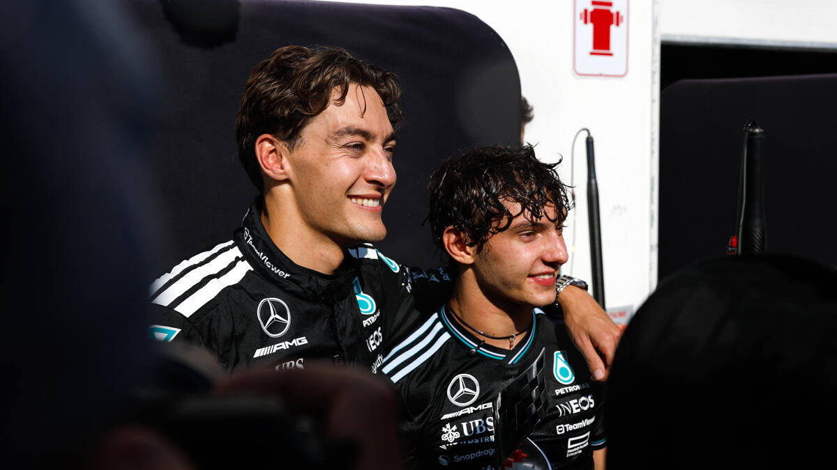 In Montreal gemeinsam auf dem Podium: George Russell und Kimi Antonelli