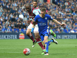Jamie Vardy (r.) ist zum Spieler des Jahres gewählt worden