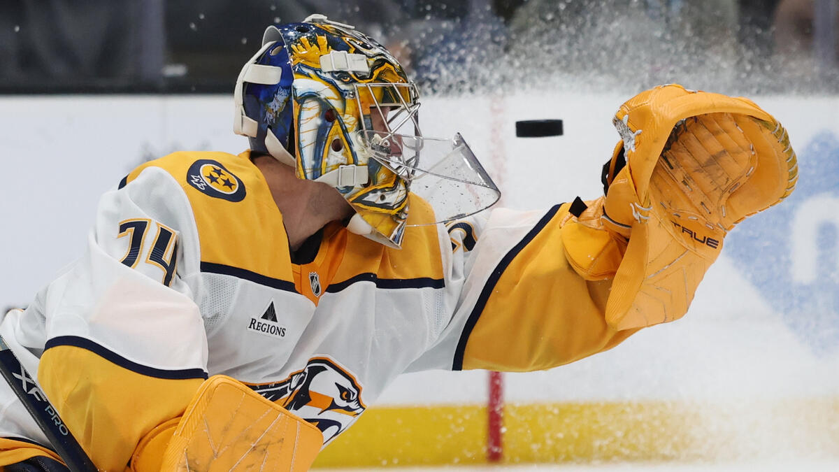 Juuse Saros spielt seit seinem Wechsel in die USA 2015 für die Predators