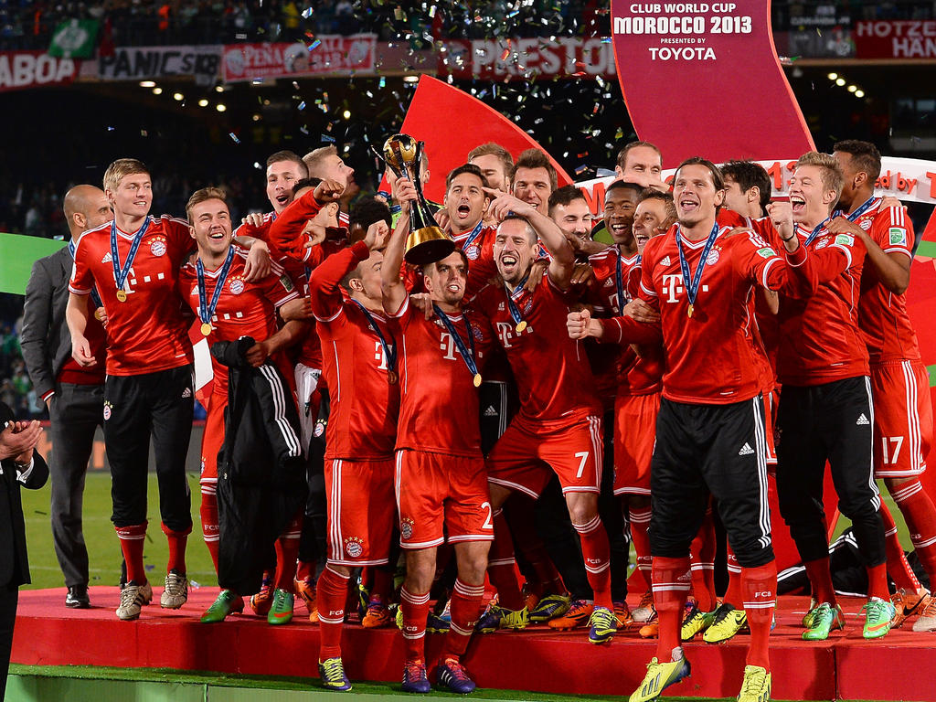 Die Bayern feiern den Klub-WM-Titel