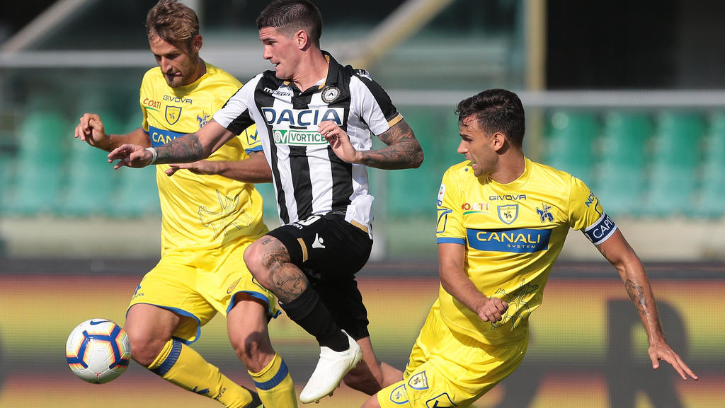 Rodrigo De Paul con la camiseta de Udinese. (Foto: Getty)