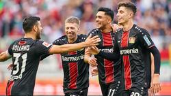 Zwischen dem BVB und Nadiem Amiri (2.v.r.) gab es bereits Kontakt