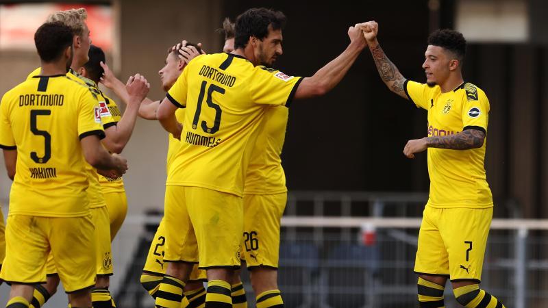 Zeigten in Paderborn eine starke Reaktion: Die Spieler des BVB