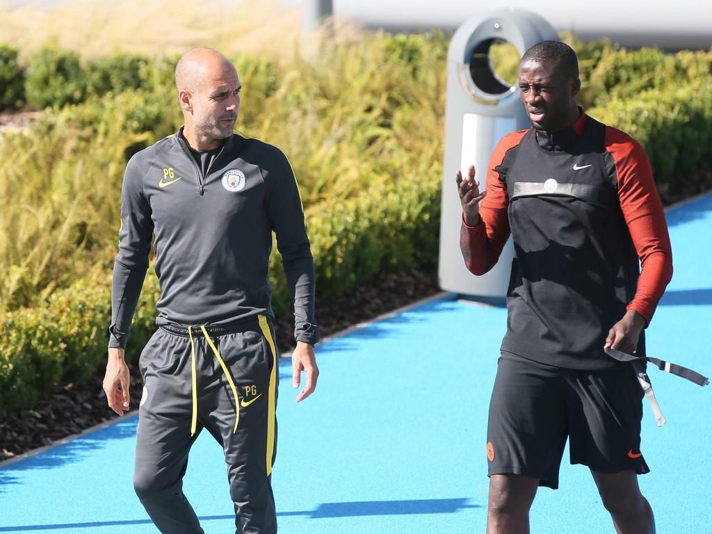 Pep Guardiola und Yaya Touré liegen im Clinch