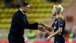 Ralph Hasenhüttl (l.) erhält Rückendeckung von Kevin Kampl