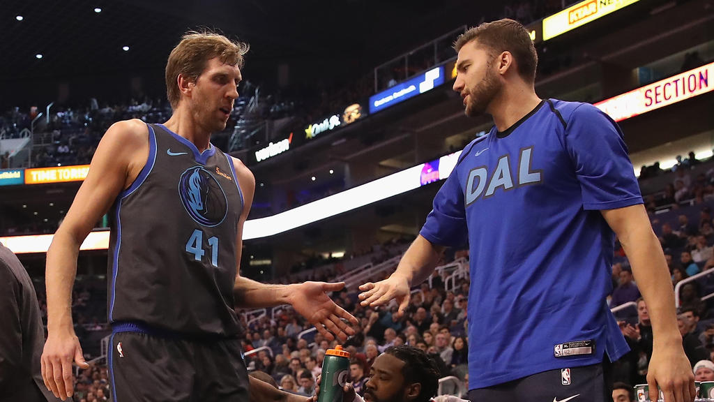 Nowitzki (l.) und Kleber (r.) bei Dallas