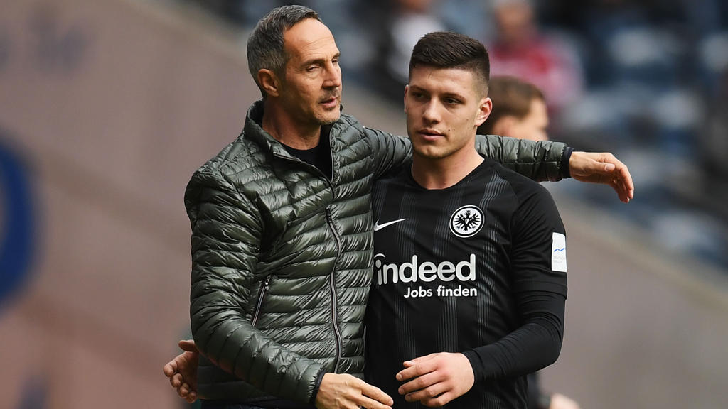 Adi Hütter (l.) und sein Top-Torjäger Luka Jovic Adi Hütter (l.) und sein Top-Torjäger Luka Jovic
