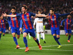 Sergi Roberto marcó el sexto gol del Barcelona y selló la remontada contra el PSG. (Foto: Getty)