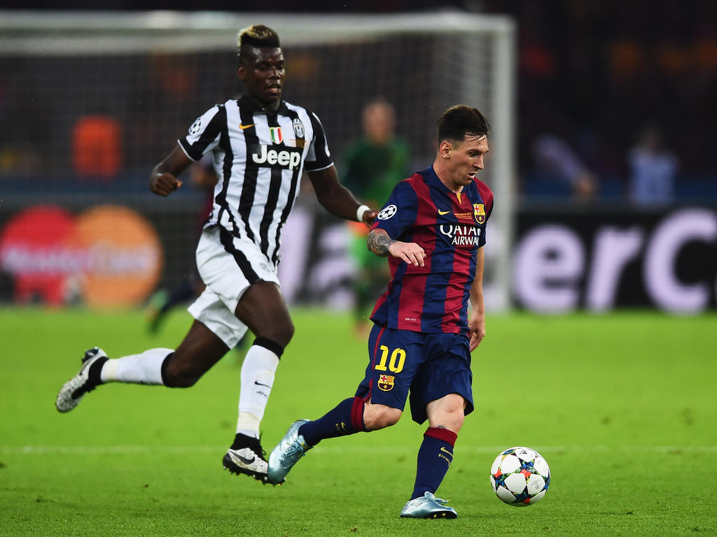 Paul Pogba (l.) würde eines Tages gerne mit Lionel Messi zusammenspielen
