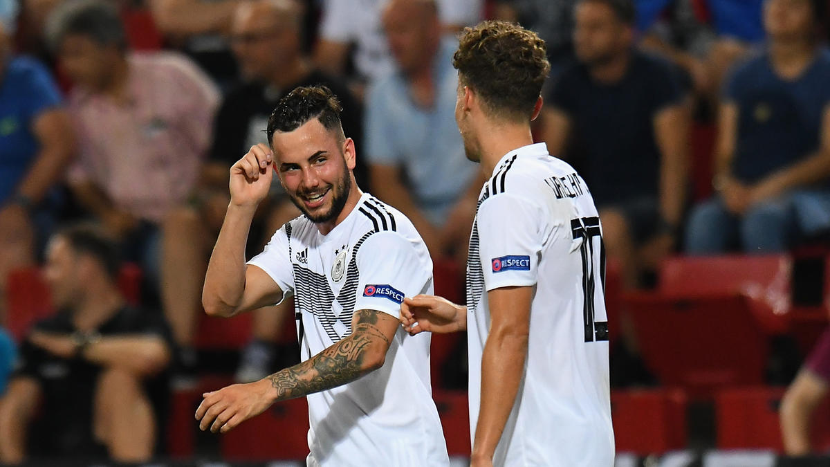 Stehen mit der U21 im EM-Finale: Luca Waldschmidt (r) und Marco Richter Stehen mit der U21 im EM-Finale: Luca Waldschmidt (r) und Marco Richter