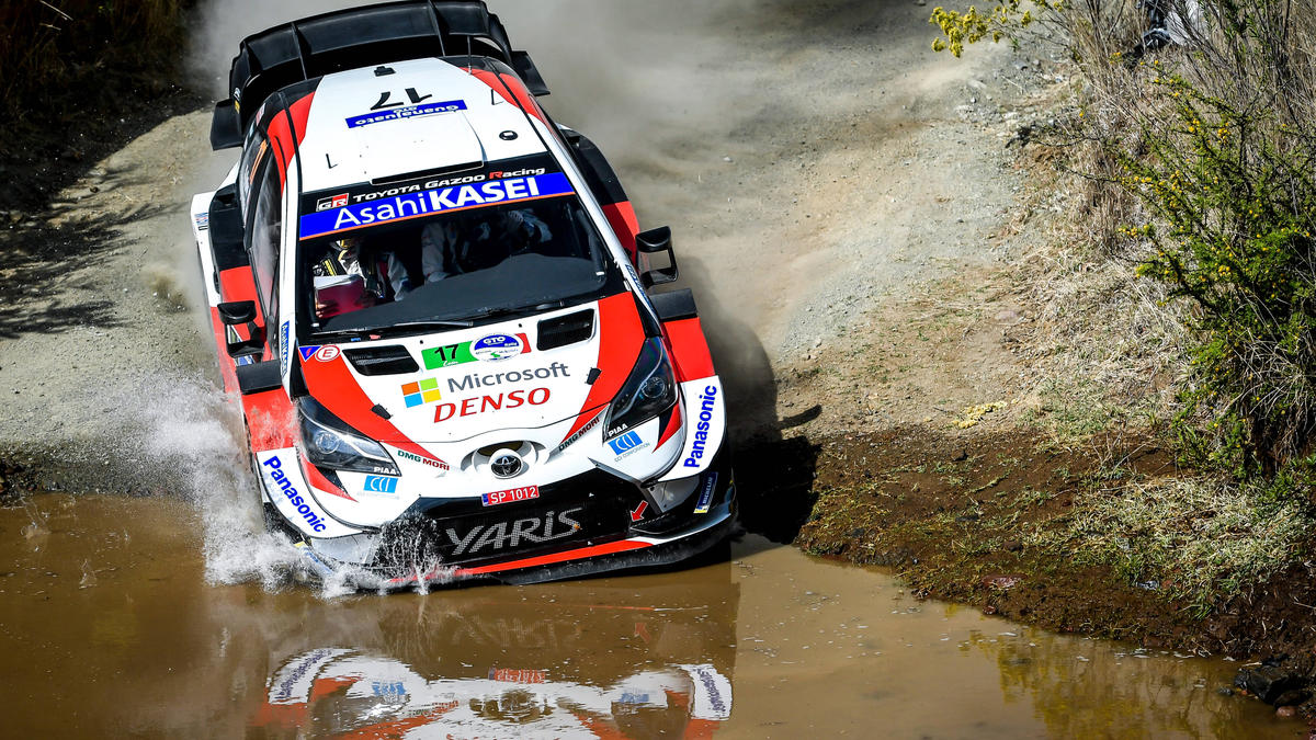 Toyota-Pilot Sebastien Ogier hat in Mexiko die Führung übernommen Toyota-Pilot Sebastien Ogier hat in Mexiko die Führung übernommen