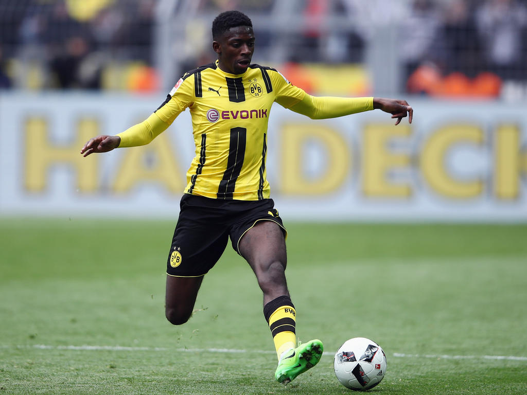 Ousmane Dembélé con la camiseta del Dortmund. (Foto: Getty)