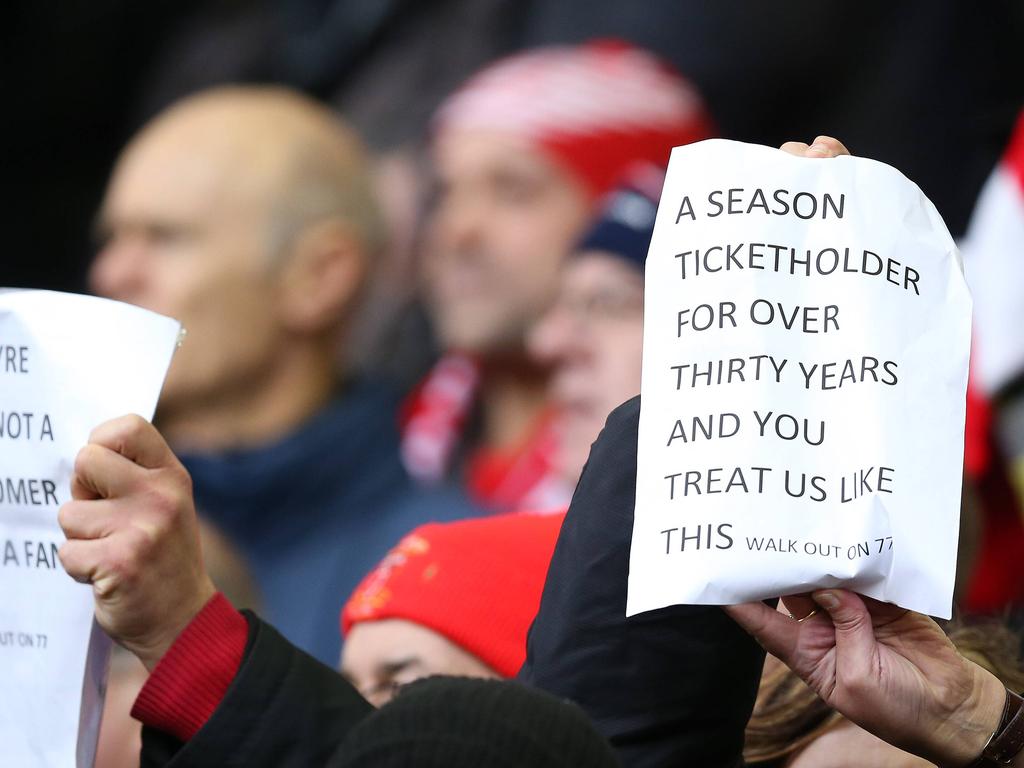 Die Fans des FC Liverpool protestierten gegen überhöhte Ticketpreise