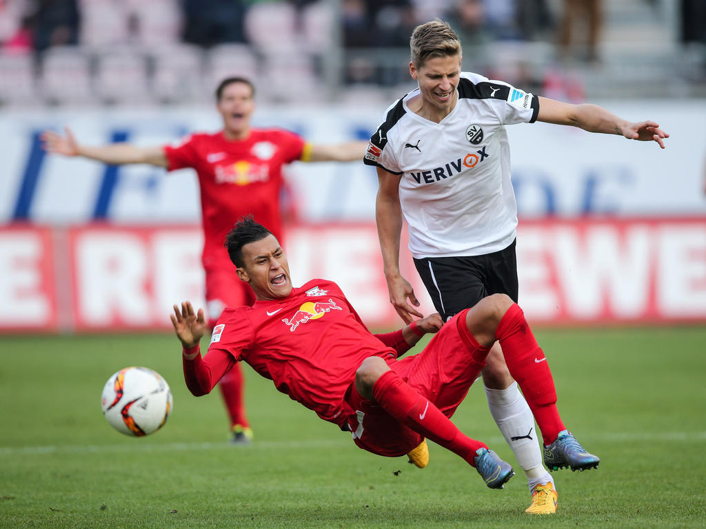 Davie Selke (l.) sieht seinen Wechsel zu RB Leipzig nach wie vor als richtige Entscheidung