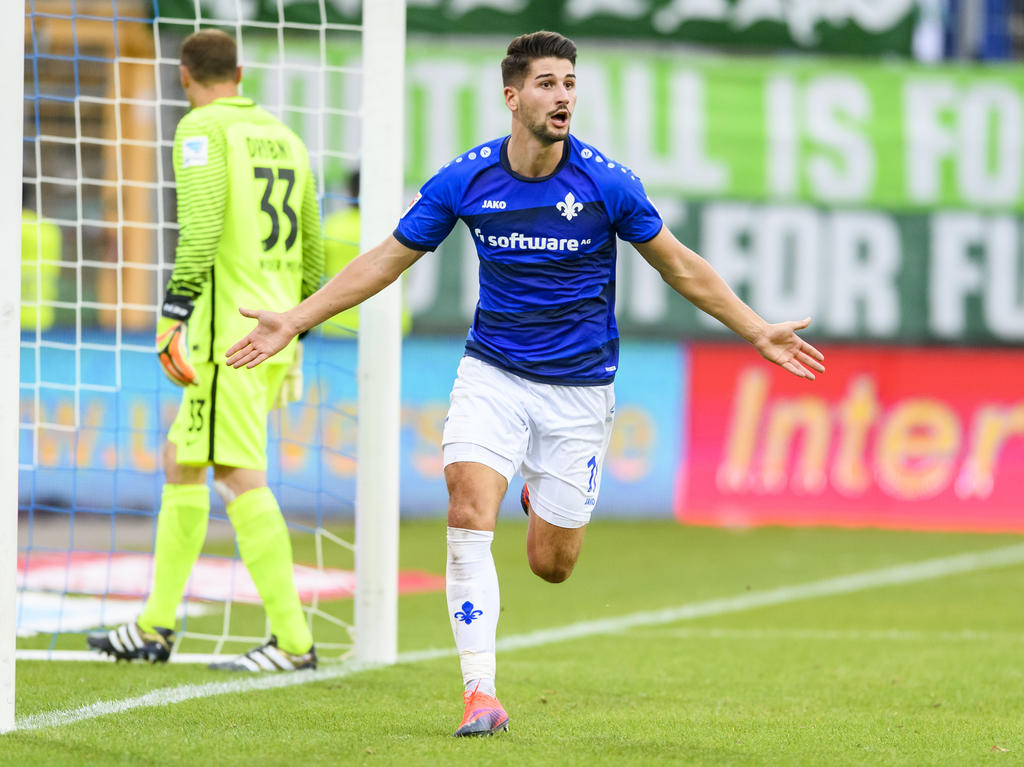 Antonio Čolak gelingt der 2:2-Ausgleich gegen Werder Bremen für seinen SV Darmstadt 98