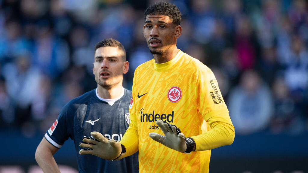 Kaua Santos (r.) zeigte zuletzt starke Leistungen im Eintracht-Tor Kaua Santos (r.) zeigte zuletzt starke Leistungen im Eintracht-Tor