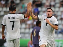 Said El Mala (r.) gelangen zwei Tore beim 5:5 gegen England