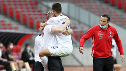 Dimitrij Nazarov feierte sein Tor zum zwischenzeitlichen 1:0